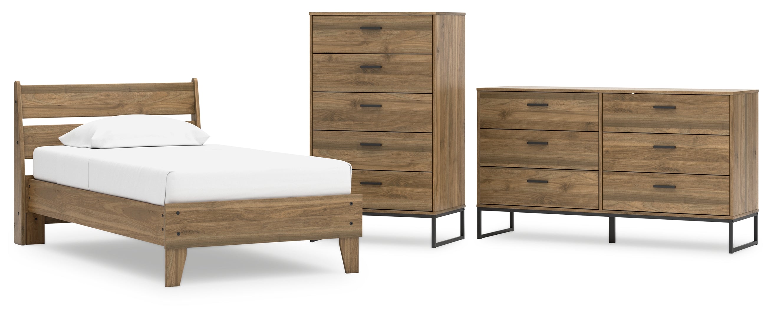 Deanlow Brown Panel Headboard Bedroom Set