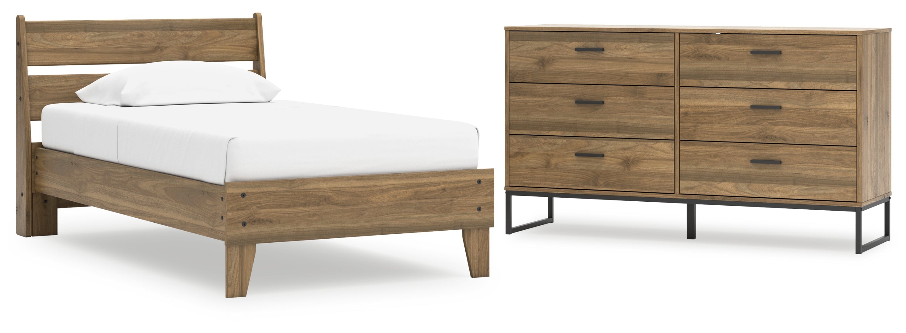 Deanlow Brown Panel Headboard Bedroom Set