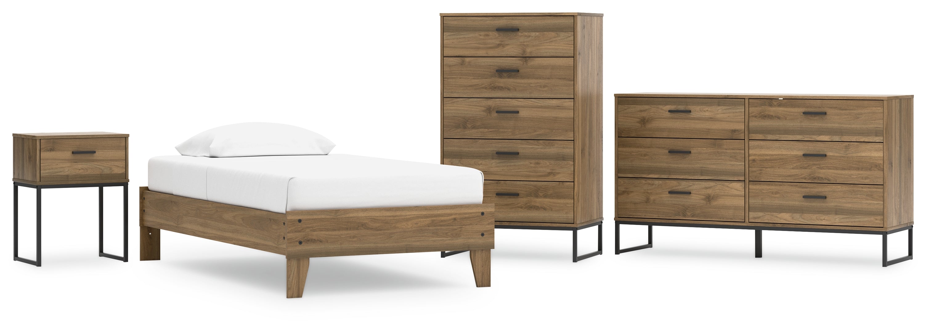 Deanlow Brown Panel Headboard Bedroom Set