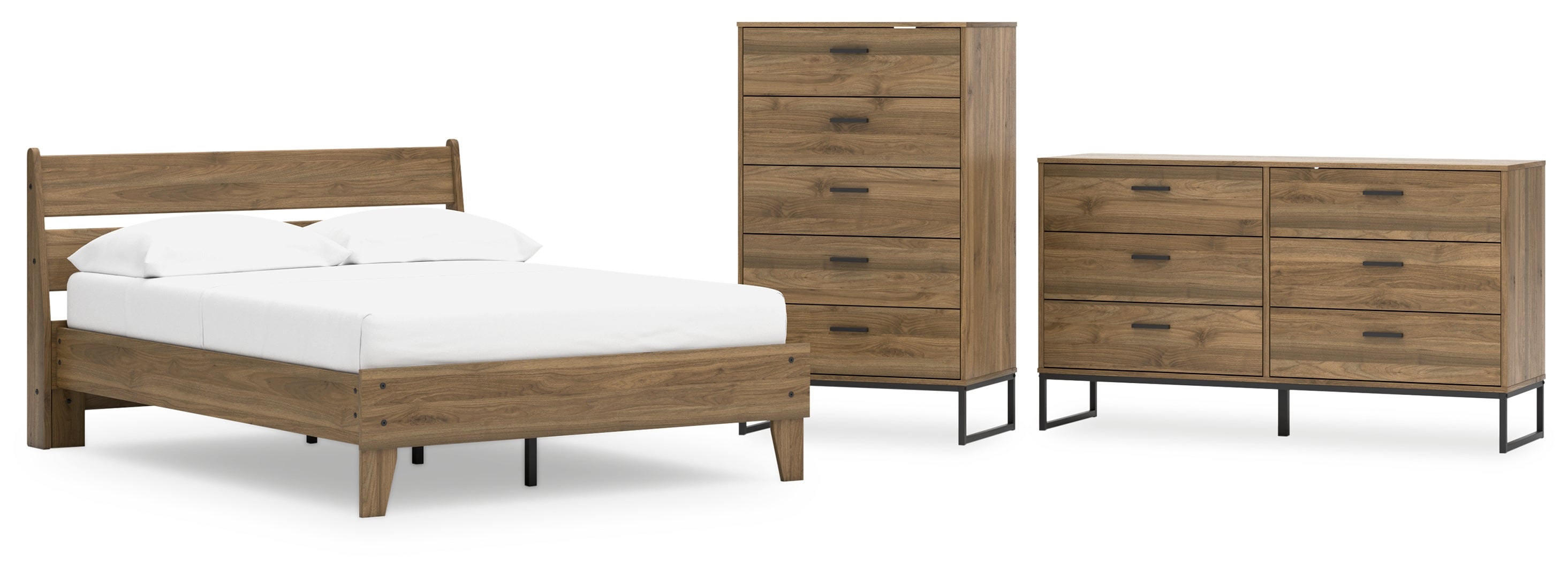 Deanlow Brown Panel Headboard Bedroom Set