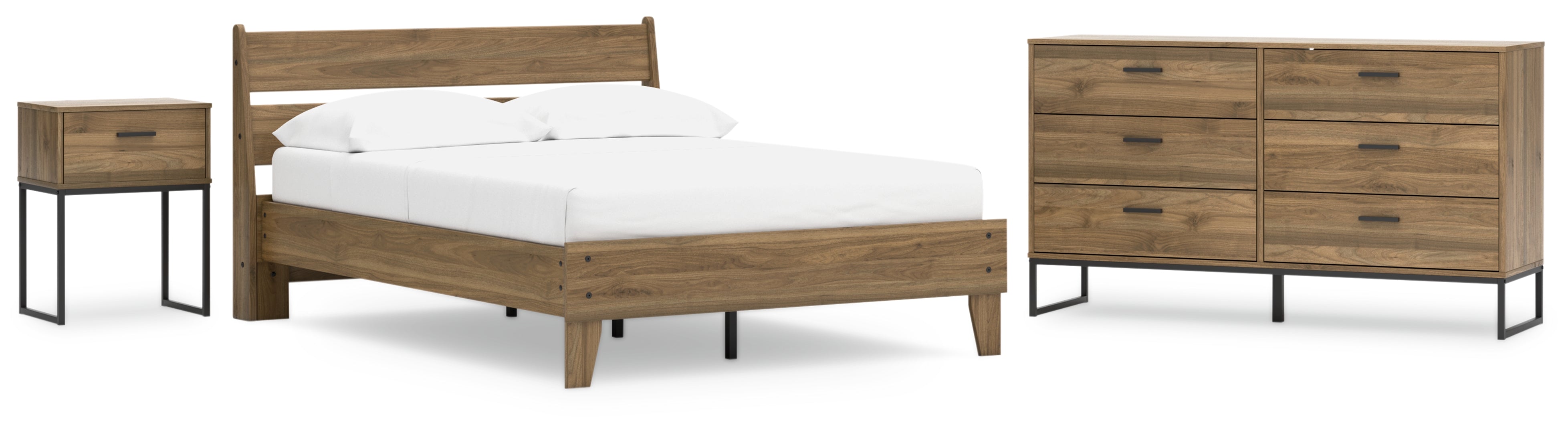Deanlow Brown Panel Headboard Bedroom Set
