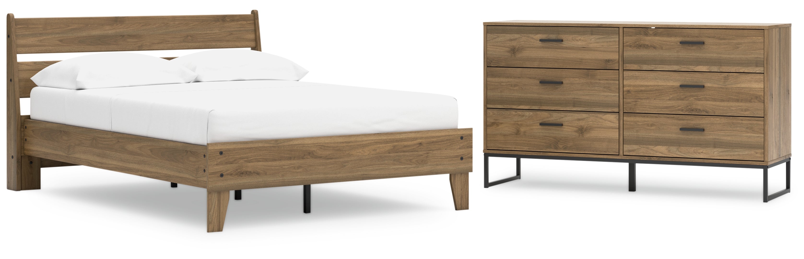 Deanlow Brown Panel Headboard Bedroom Set