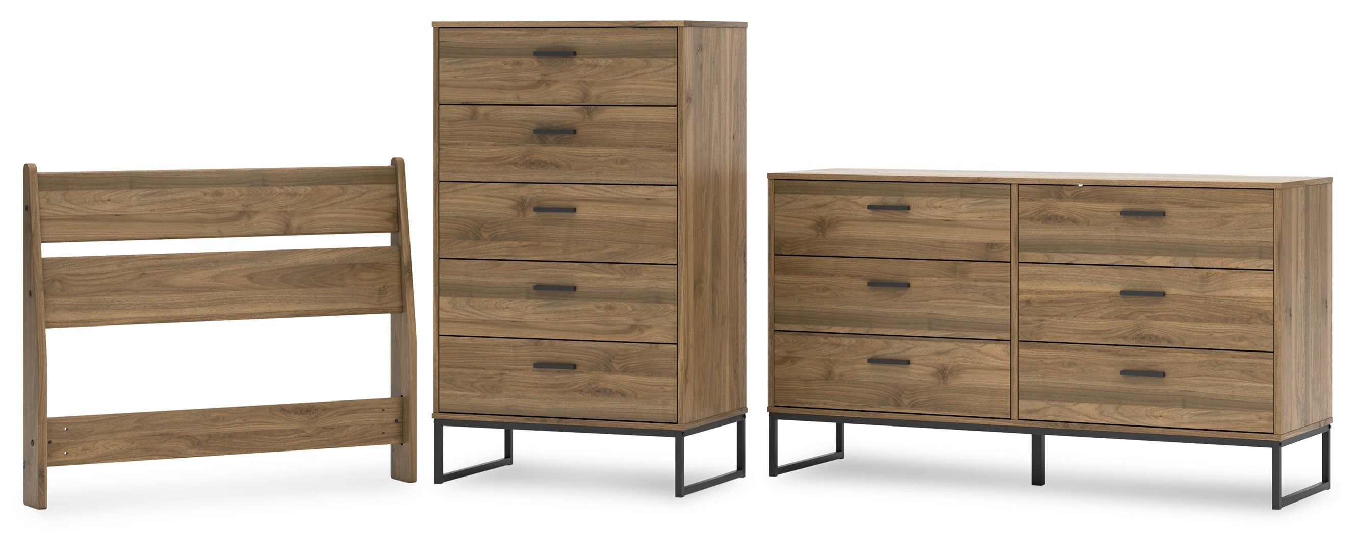 Deanlow Brown Panel Headboard Bedroom Set