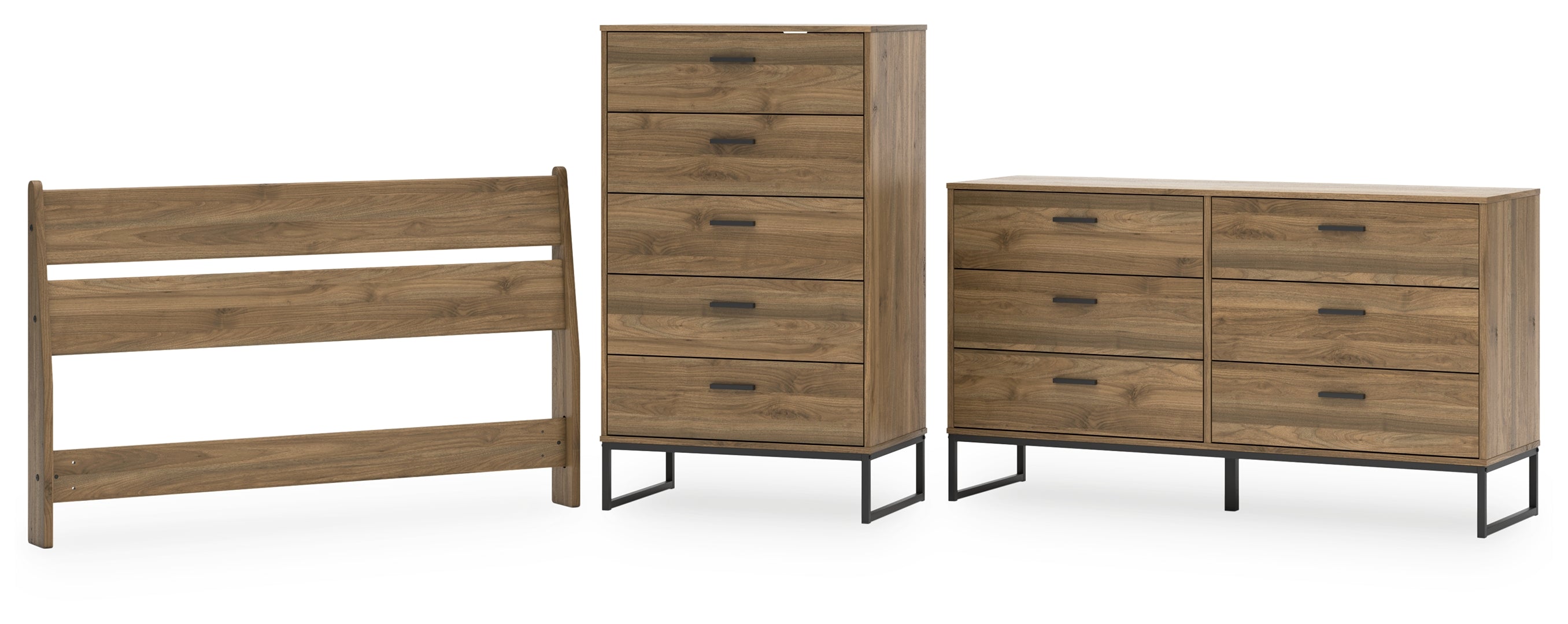Deanlow Brown Panel Headboard Bedroom Set