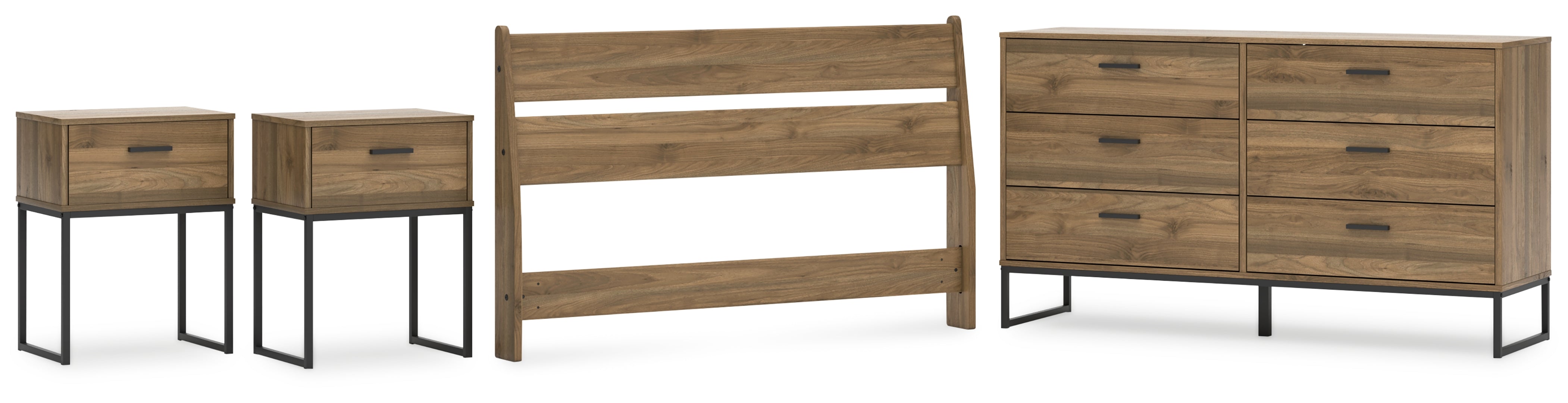 Deanlow Brown Panel Headboard Bedroom Set