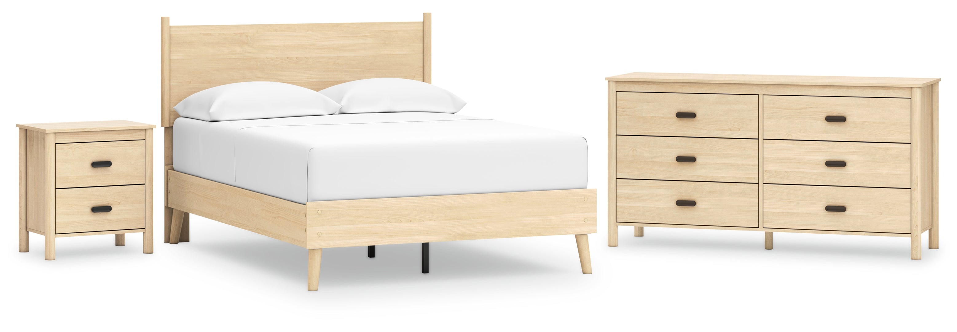 Cabinella Beige Panel Headboard Bedroom Set