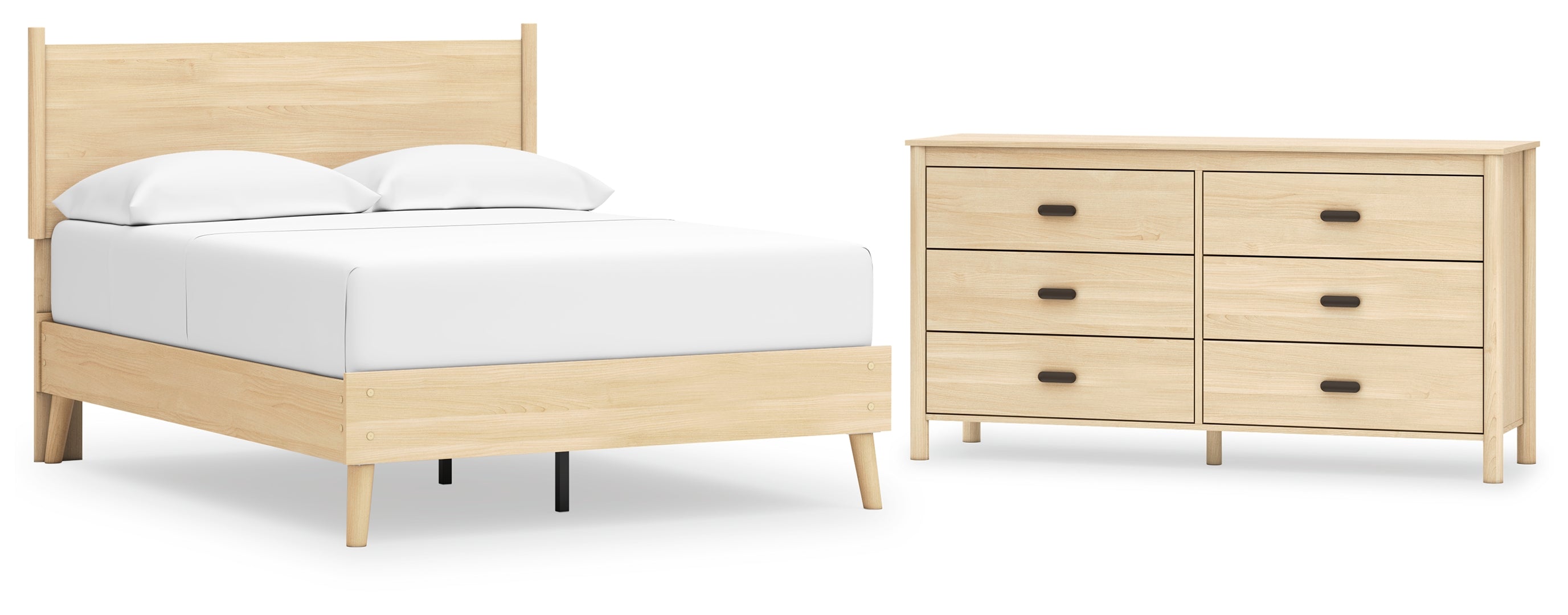Cabinella Beige Panel Headboard Bedroom Set