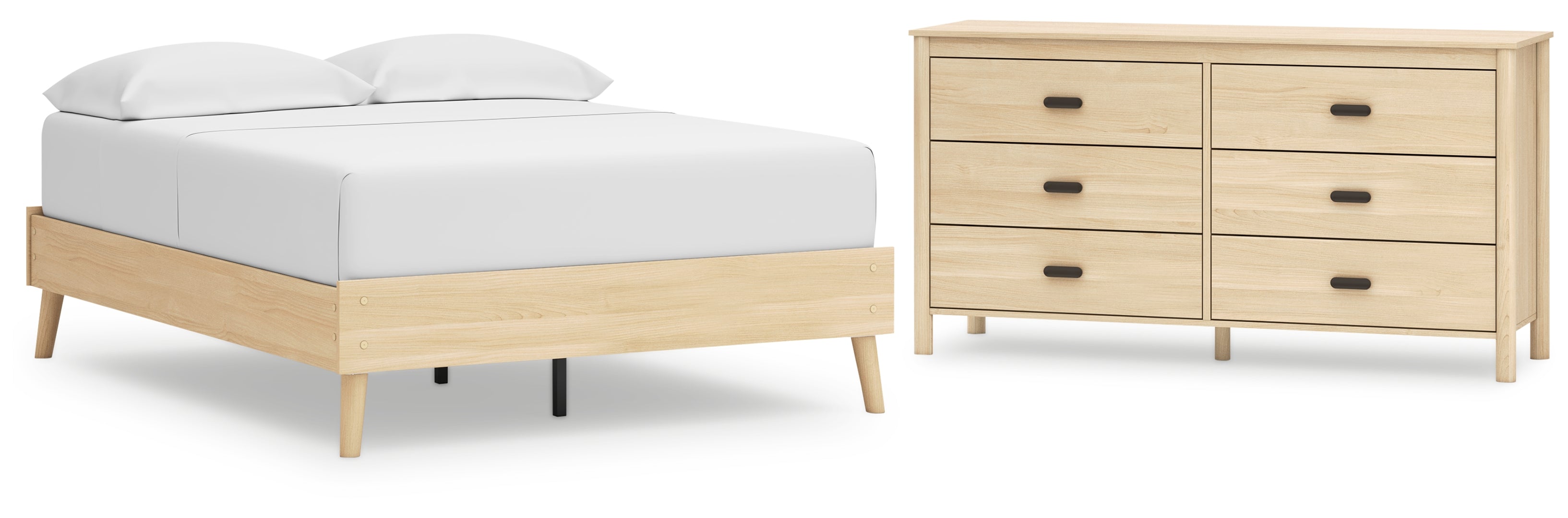 Cabinella Beige Panel Headboard Bedroom Set