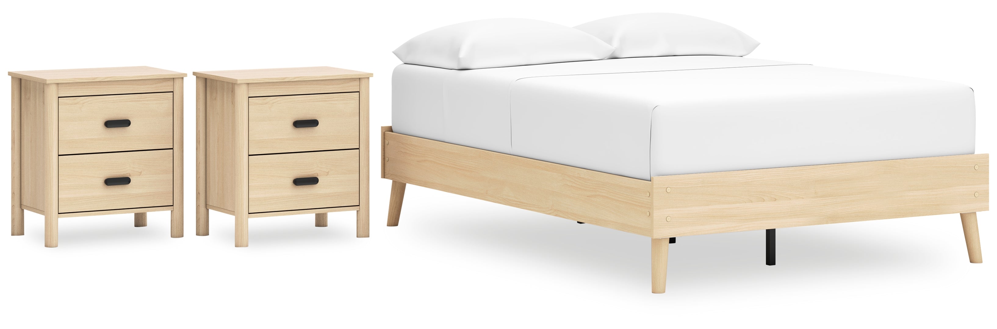 Cabinella Beige Panel Headboard Bedroom Set