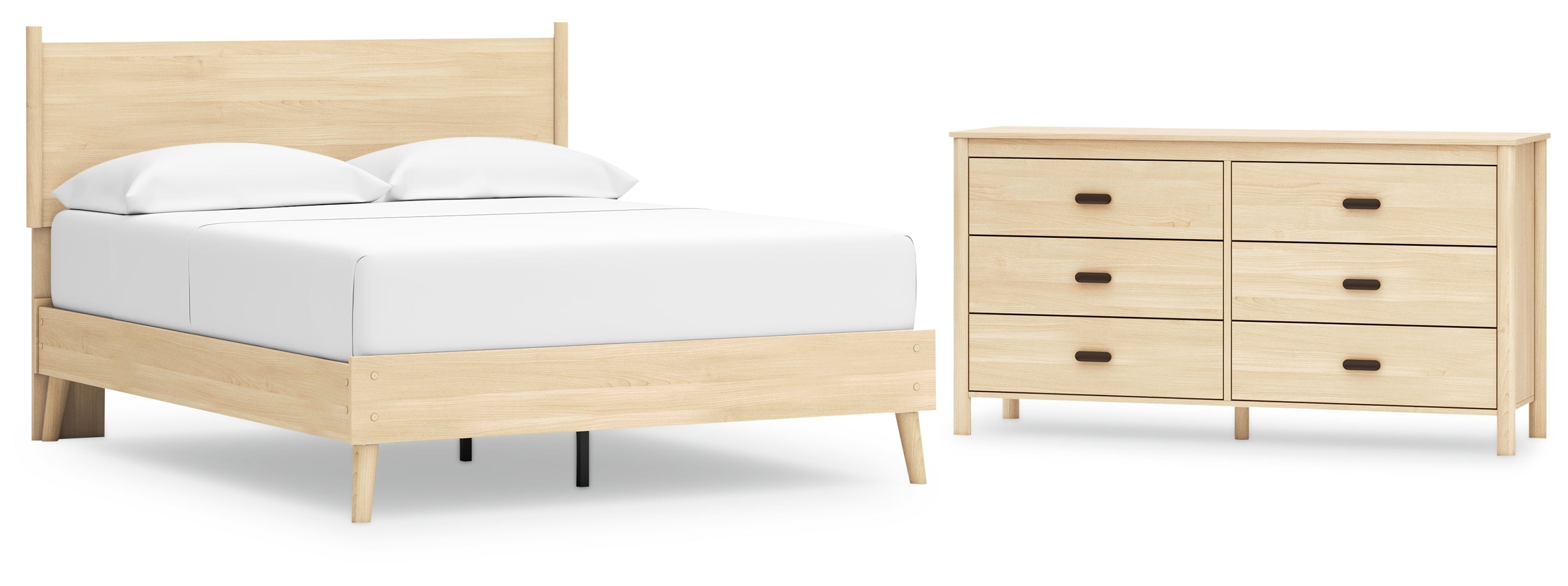 Cabinella Beige Panel Headboard Bedroom Set