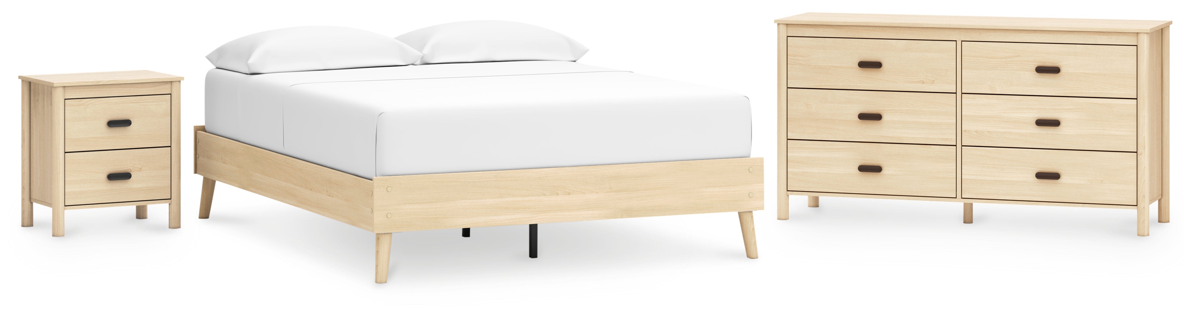 Cabinella Beige Panel Headboard Bedroom Set