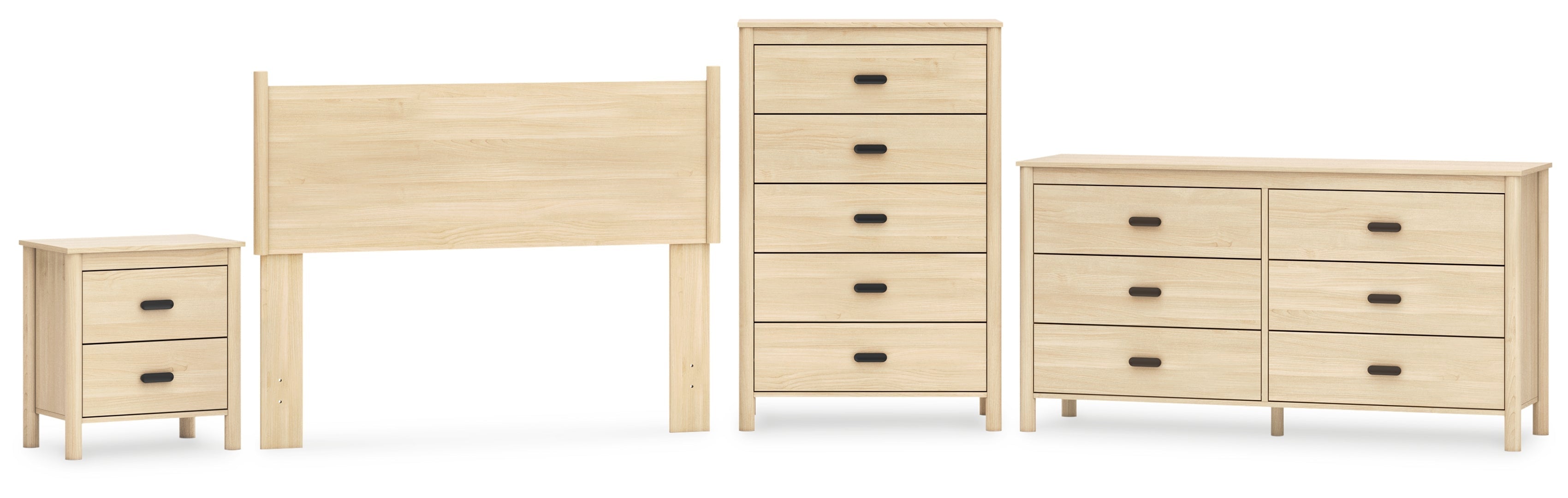 Cabinella Beige Panel Headboard Bedroom Set