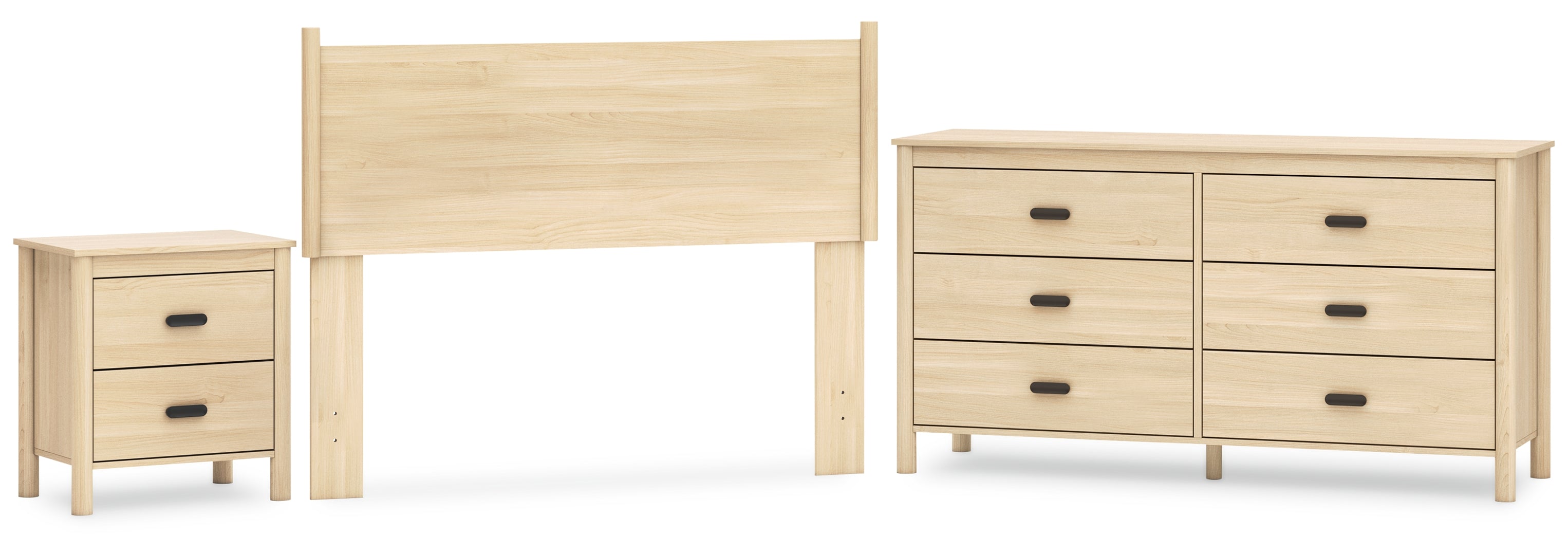 Cabinella Beige Panel Headboard Bedroom Set