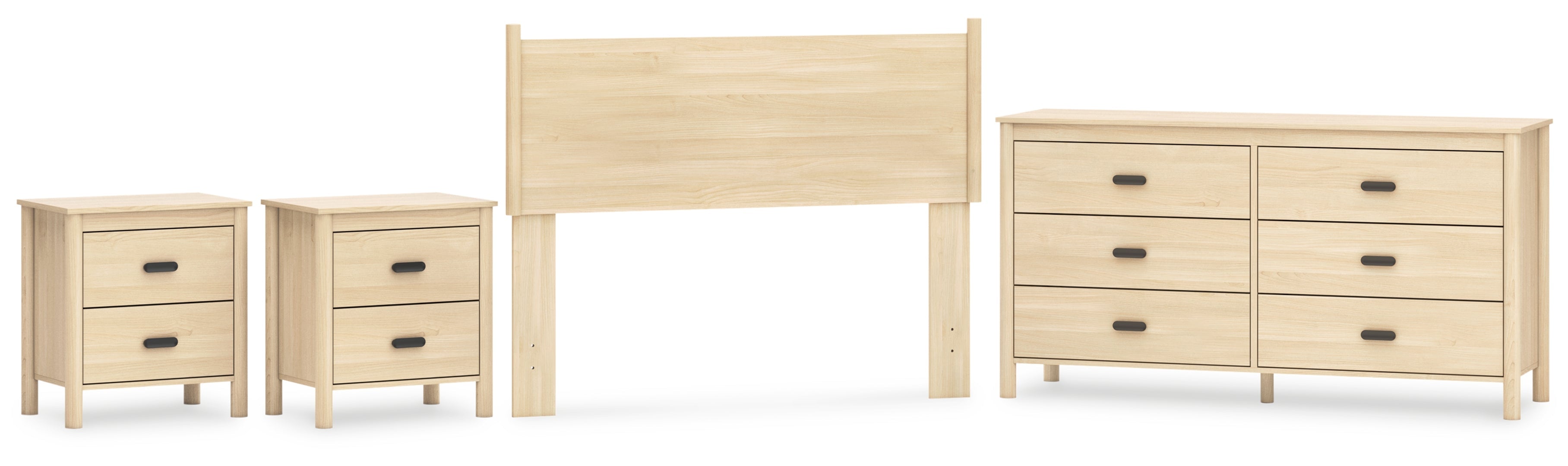 Cabinella Beige Panel Headboard Bedroom Set