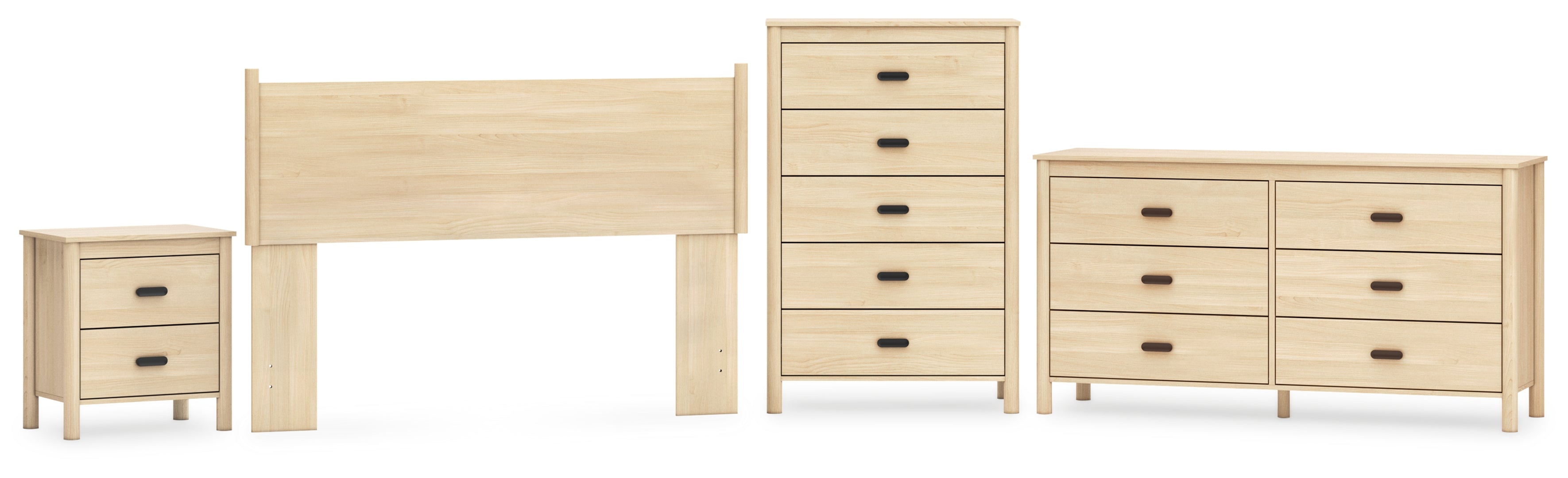 Cabinella Beige Panel Headboard Bedroom Set