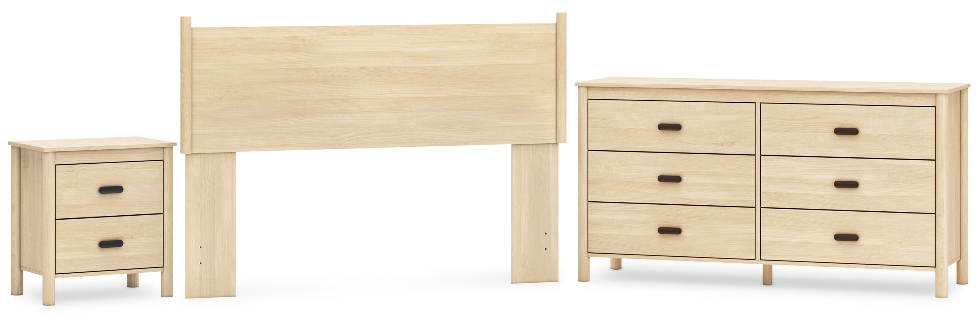 Cabinella Beige Panel Headboard Bedroom Set