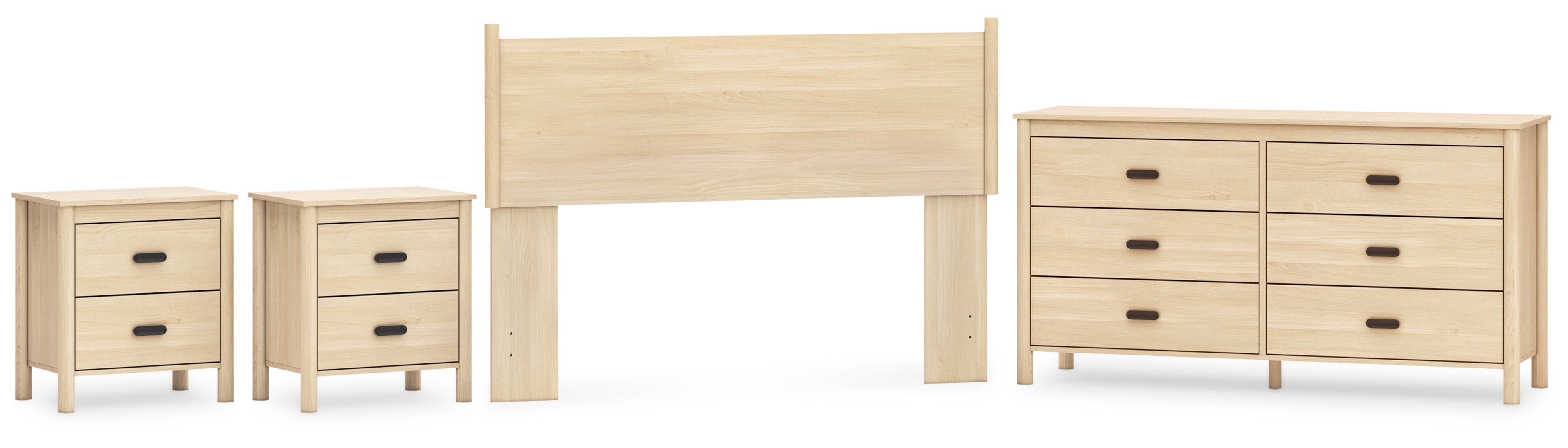 Cabinella Beige Panel Headboard Bedroom Set