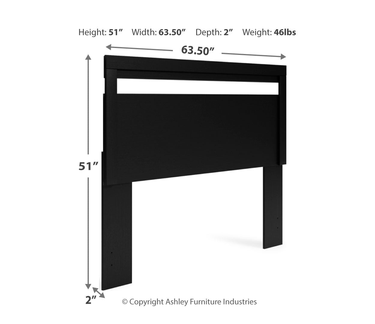 Finch Black Panel Headboard Bedroom Set