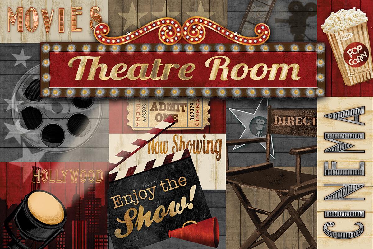 Theatre Room By Conrad Knutsen (Framed) Giclee Canvas