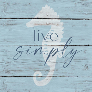 Live Simply By Susan Jill (Framed) Giclee Canvas