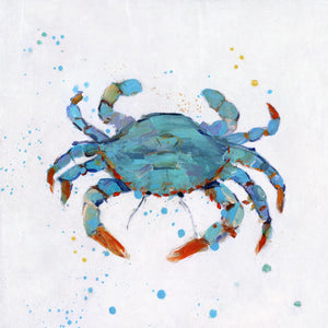 Bubbly Blue Crab By Sally Swatland (Small)(Framed) Giclee Canvas