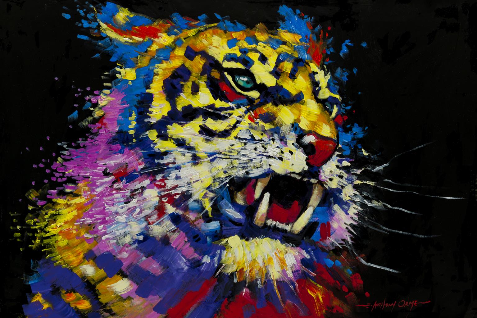 Tiger By E. Anthony Orme (Small)(Framed) Giclee Canvas