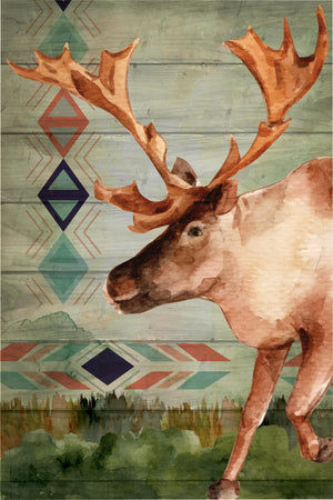 Moose By Nd Art (Small)(Framed) Giclee Canvas