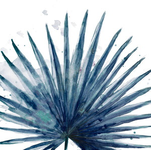 Teal Palm Frond Square By Patricia Pinto (Framed)(Small) Giclee Canvas