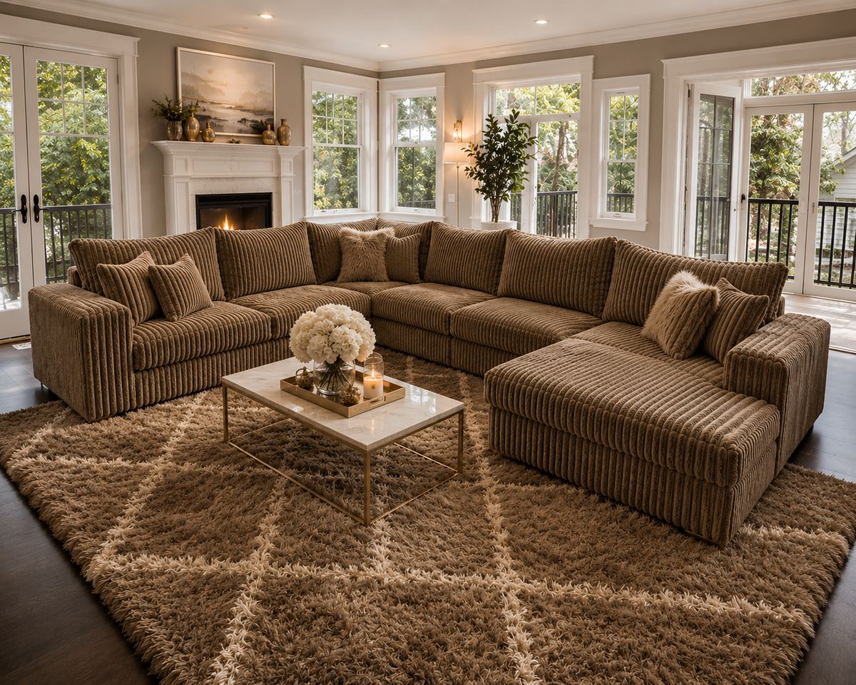 S320 Couduroy Sectional – Limited Time Offer