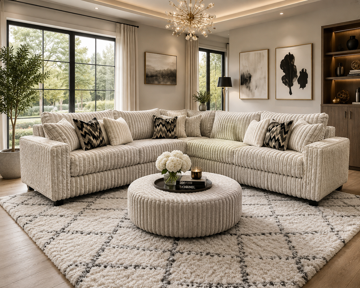 9600 Gray - Oversized Sectional