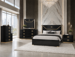 Vogue Collection (Black) Bedroom Set