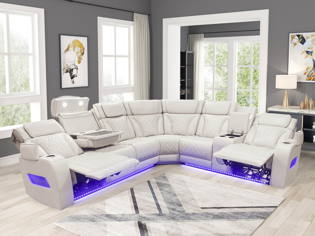 Barcelona Sand Power Reclining Sectional