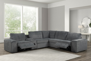 Amelia Charcoal Power Reclining Sectional