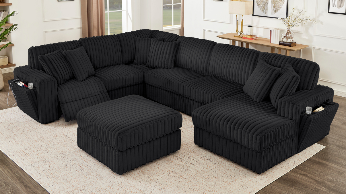 Rana Sectional – Black
