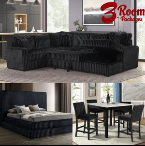 Andy 3-Room Package – Free Mattress or 50" Smart TV!