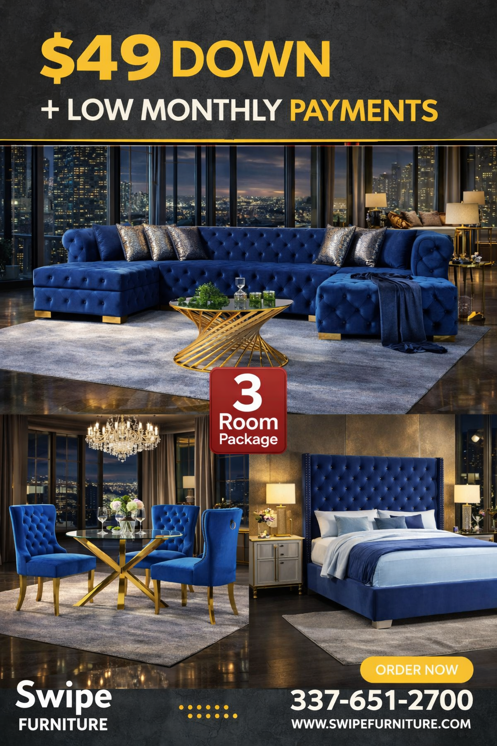 Neva Blu 3 Room Package