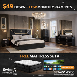 Vogue Collection (Black) Bedroom Set