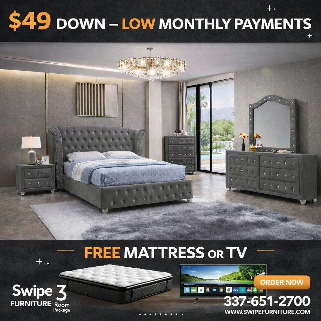 Divina (Grey) Bedroom Set