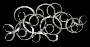 Metal With Silver Leafing Mixed Media