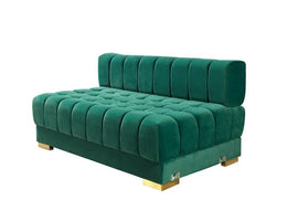 Ariana Green Velvet Double Chaise 138" Sectional
