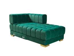 Ariana Green Velvet Double Chaise 138" Sectional