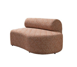 Lena Orange Boucle 3-Piece Curved 145" Sectional