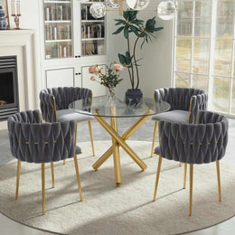 Raykwan 4 - Person Three Leg Dining Set (Gray)