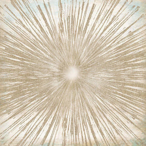 Temp Glass W/Foil - Gold Sunburst Tempered Glass