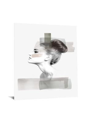 Temp Glass W/Foil - Abstract Woman Side Profile Tempered Glass