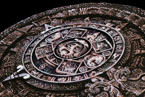 Tempered Glass W/ Rhinestones - Mayan Calendar Tempered Glass