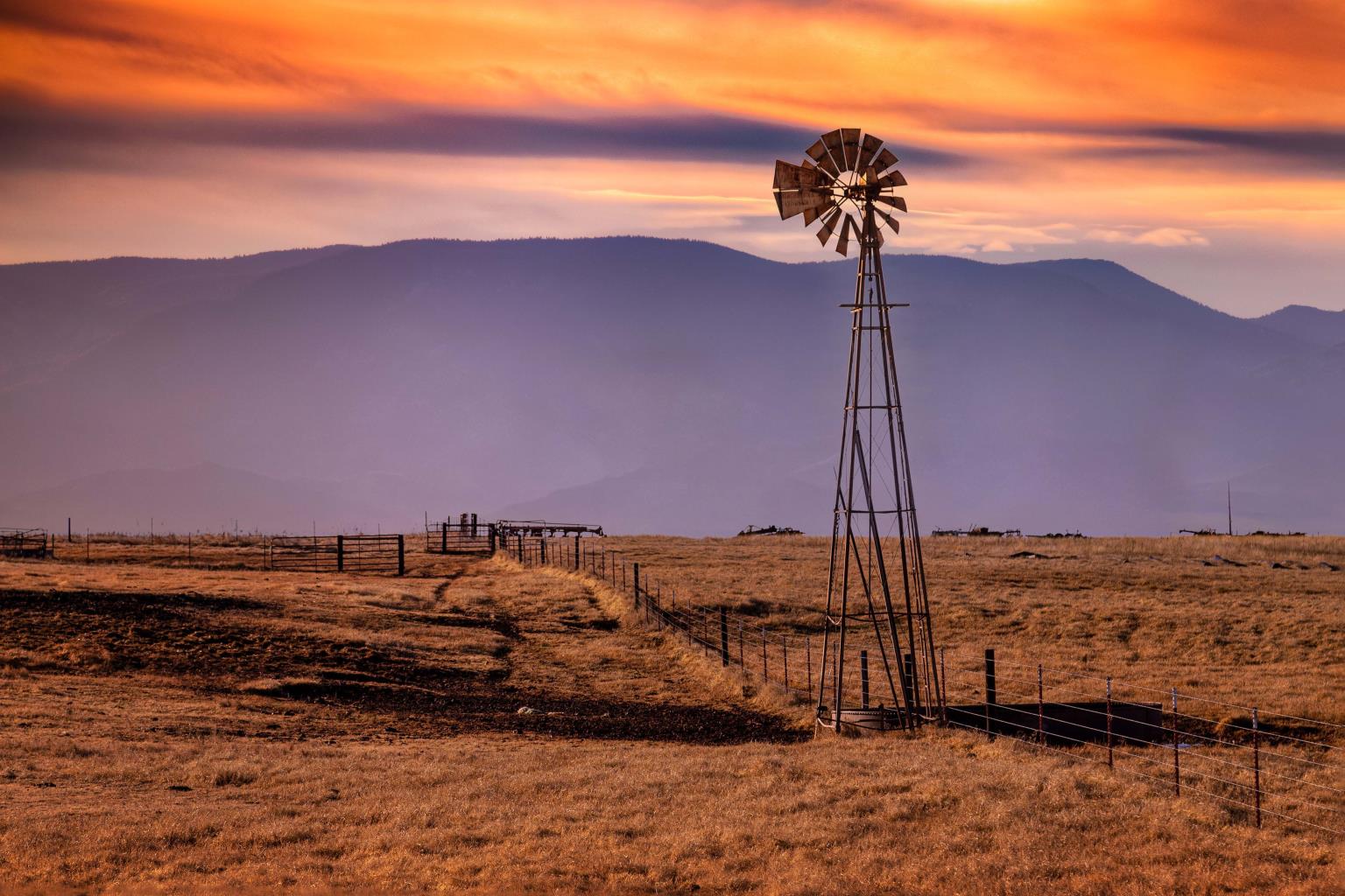 Tempered Glass - Windmill On The Prairie Tempered Glass