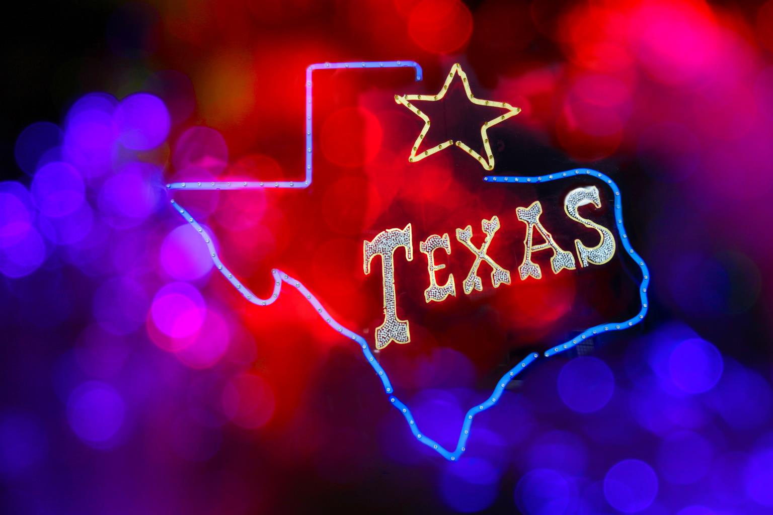 Tempered Glass W/ Foil & Rhinestones - Texas Neon Tempered Glass