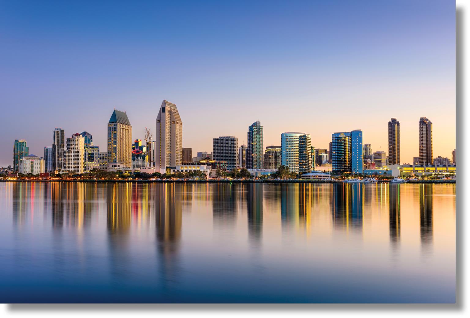 Temp Glass W/ Foil - San Diego Skyline Tempered Glass