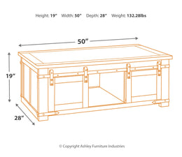 Budmore Rectangular Cocktail Table